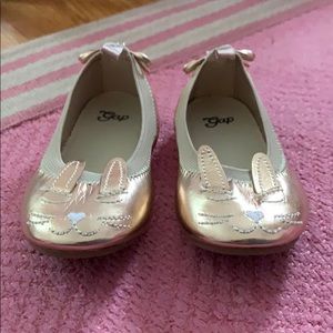 Gap rose gold bunny slip on toddler shoes!